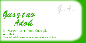 gusztav adok business card