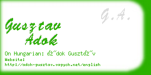 gusztav adok business card